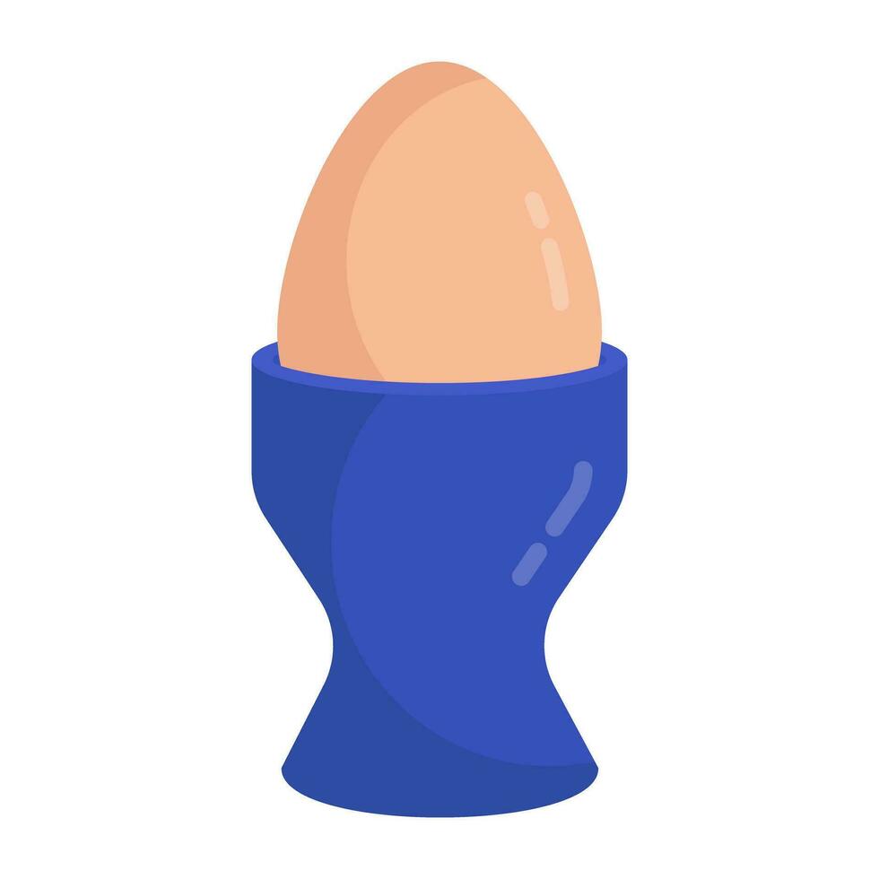 Boiled egg icon, editable vector