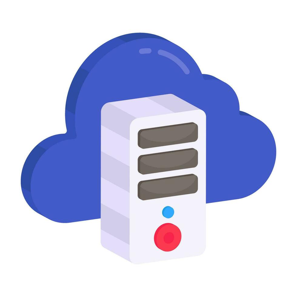 A unique design icon of cloud server vector