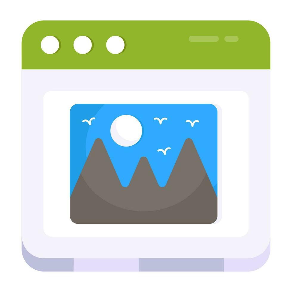 Unique design icon of web landscape vector