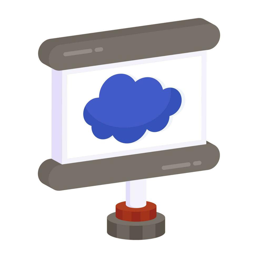 Trendy design icon of cloud presentation vector