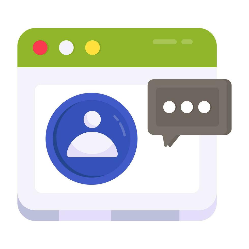 Premium download icon of web chat vector