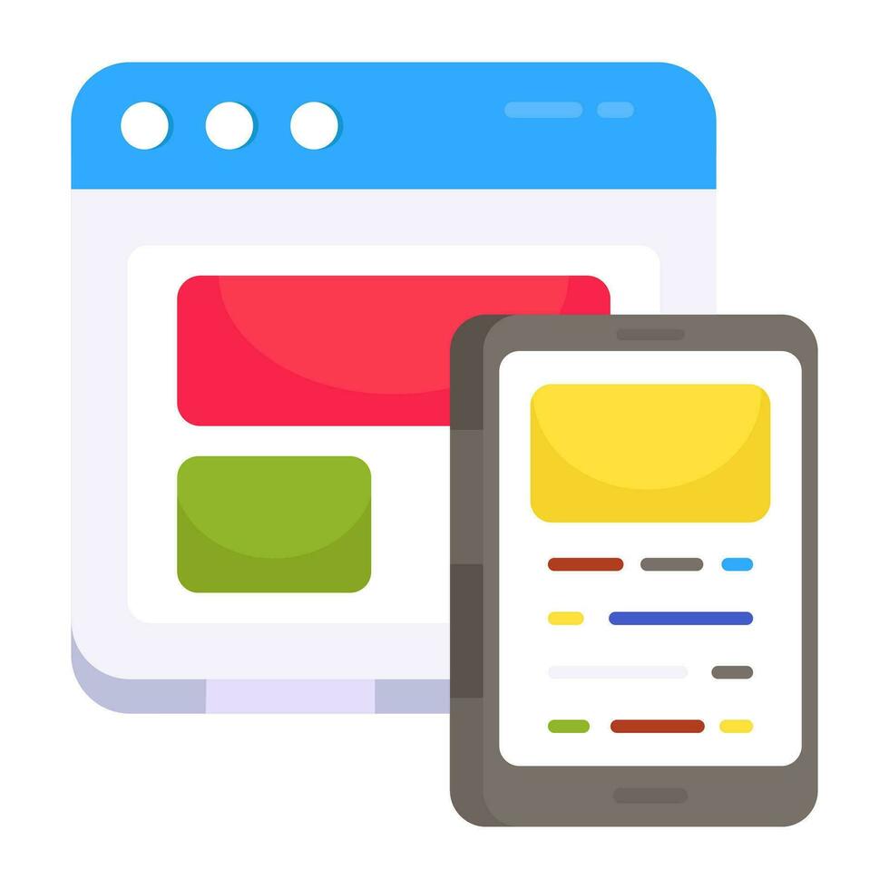 Trendy design icon of web design vector