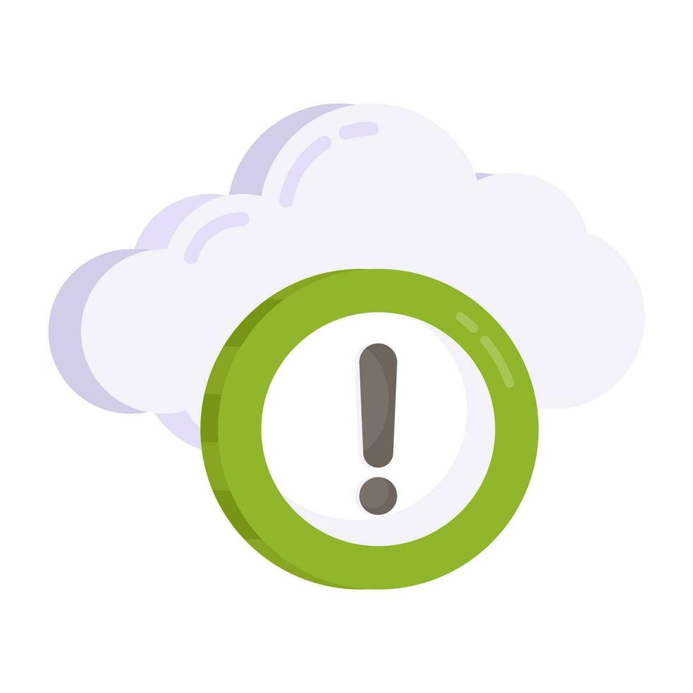 un único diseño icono de nube error vector