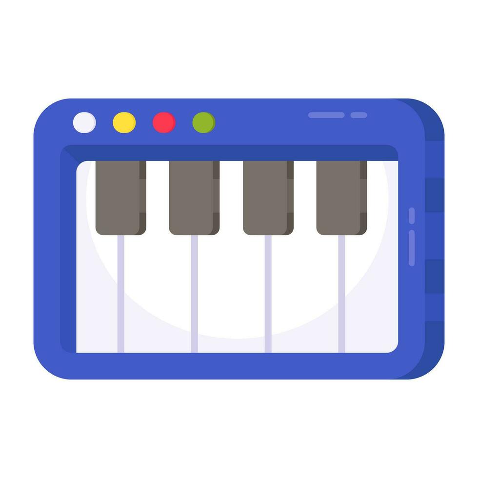 Trendy vector design of piano, musical keyboard