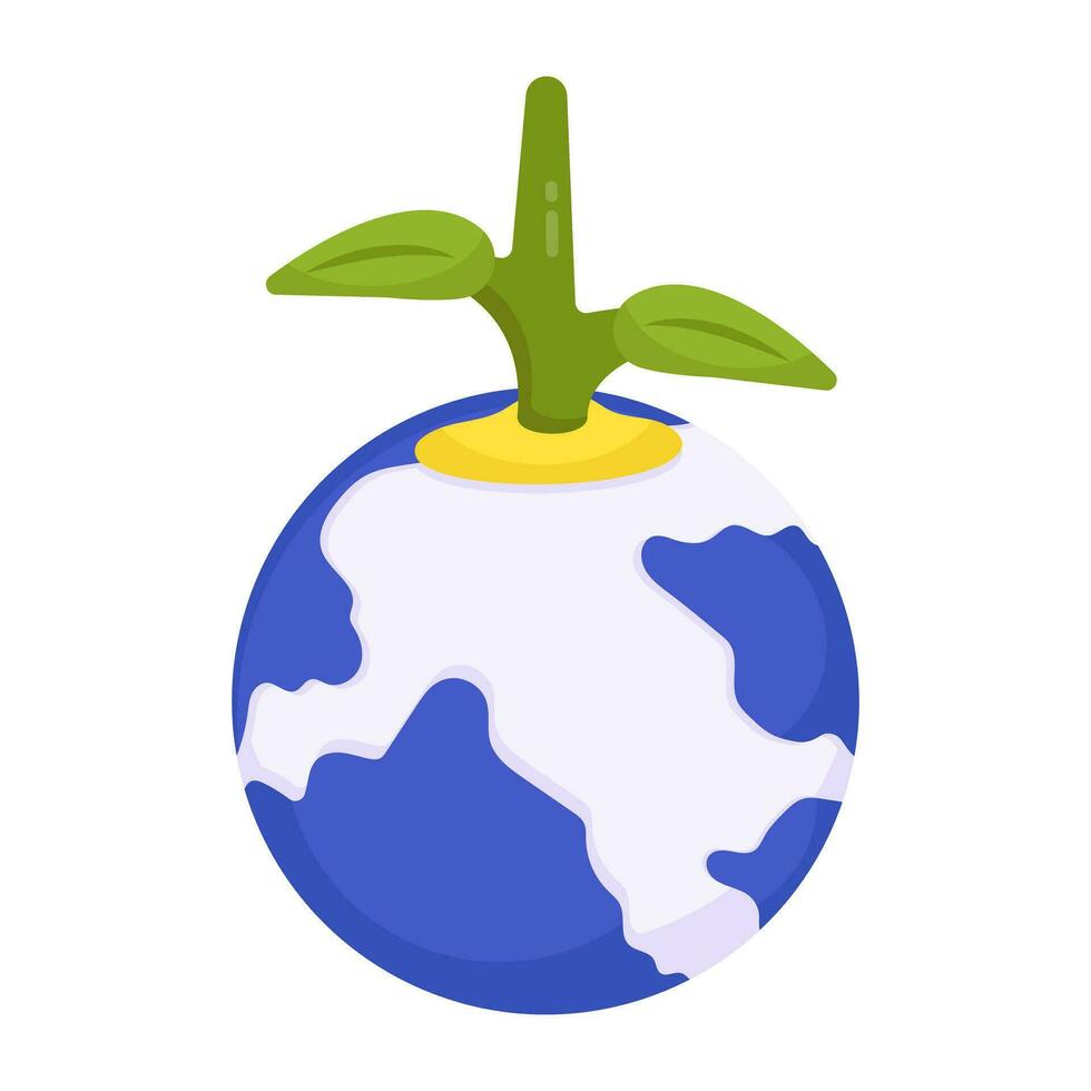 A unique design icon of global ecology vector