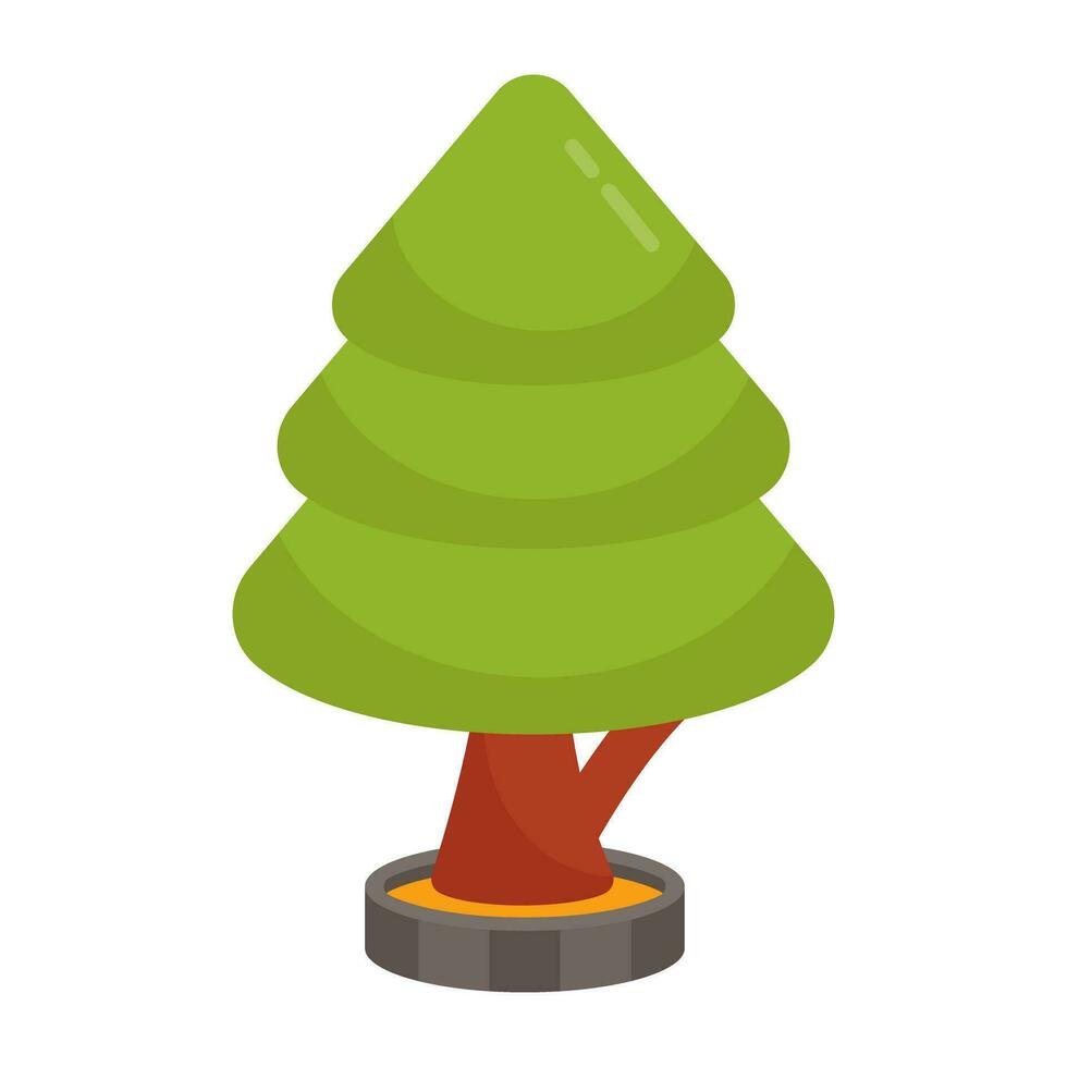 un icono de diseño perfecto de árbol vector