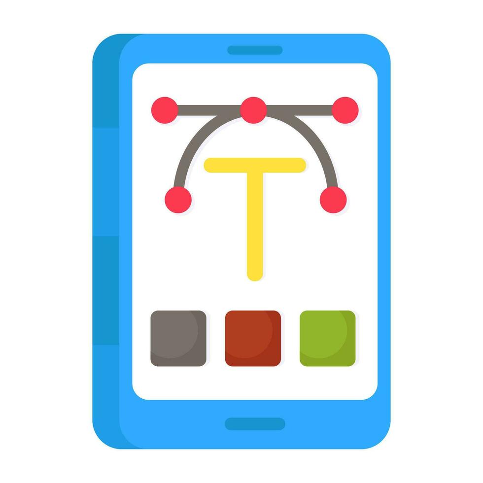 Pen with nodes, bezier tool icon vector
