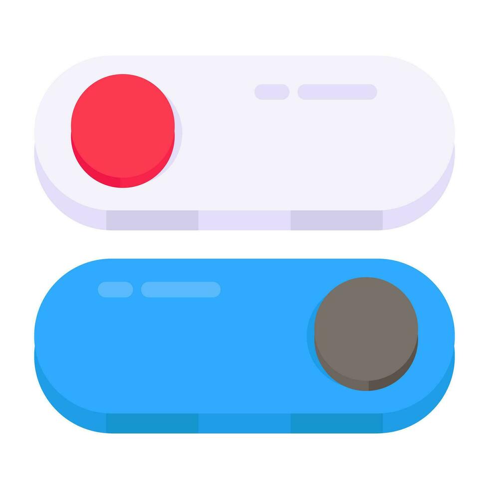 A creative design icon of toggle buttons vector