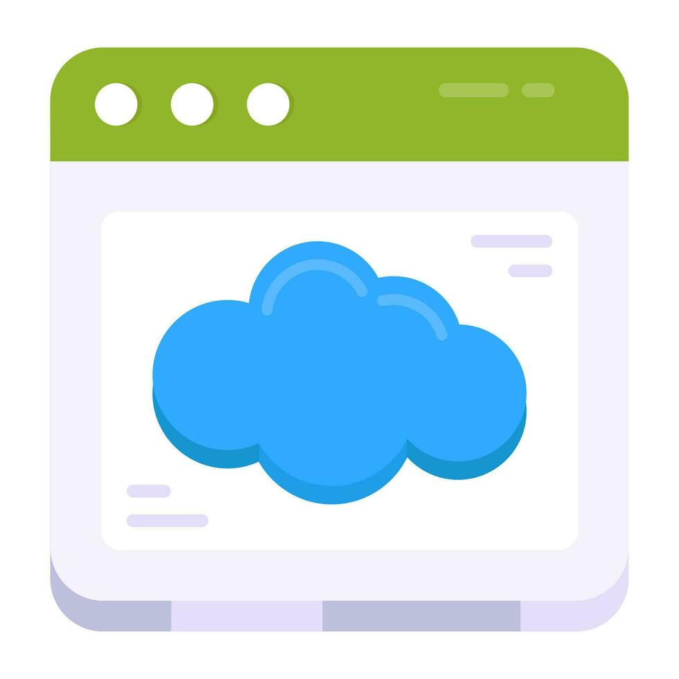 Modern design icon of cloud website vector