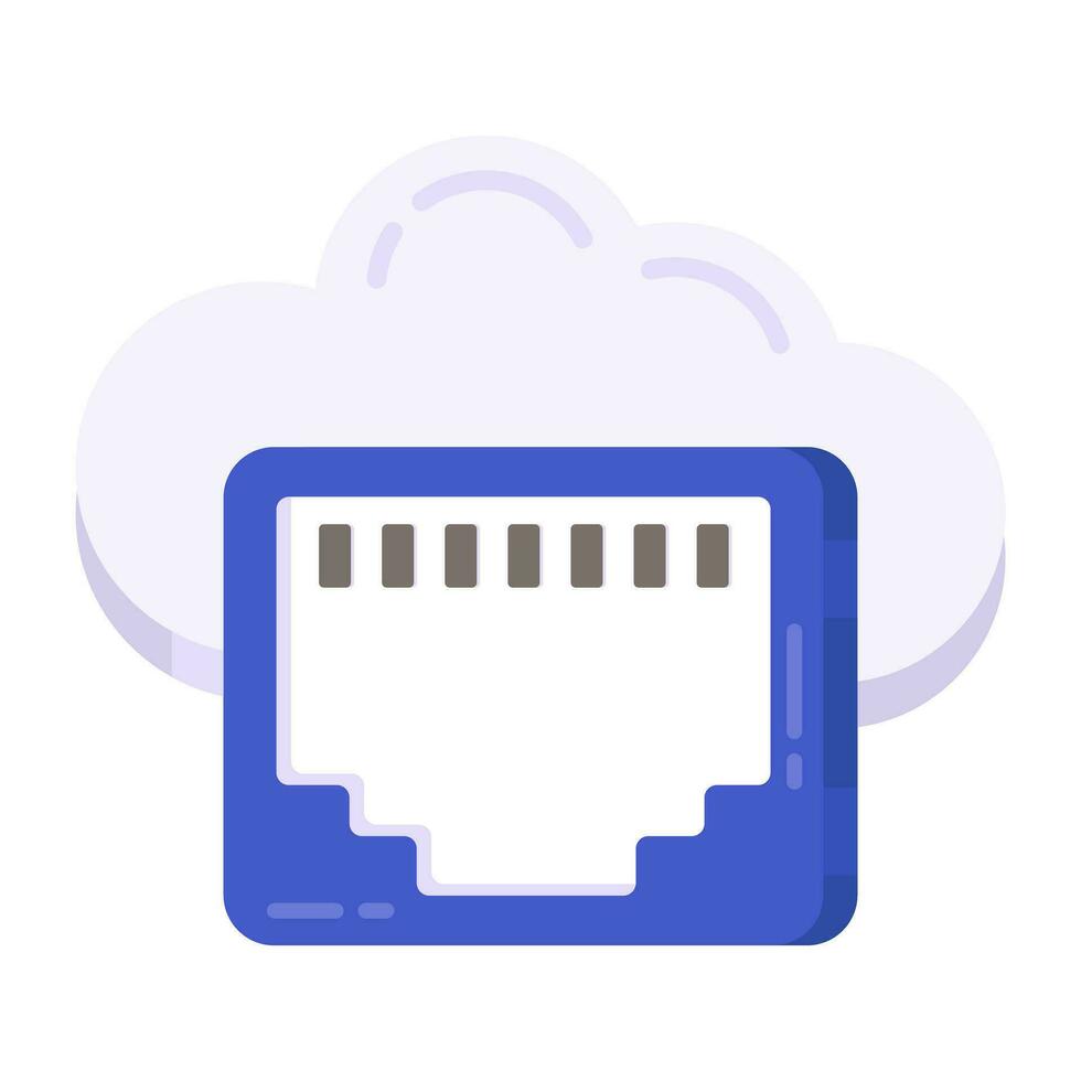 Perfect design icon of cloud port vector