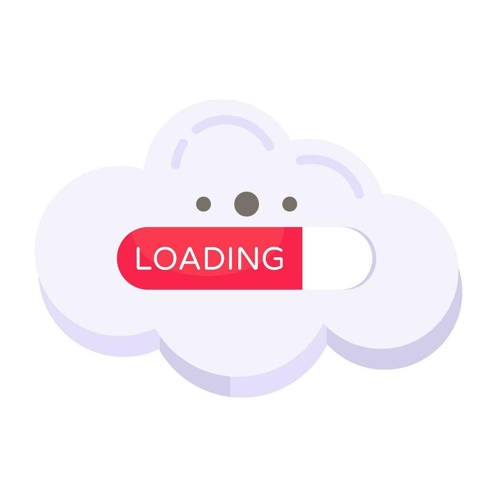 A unique design icon of cloud loading vector