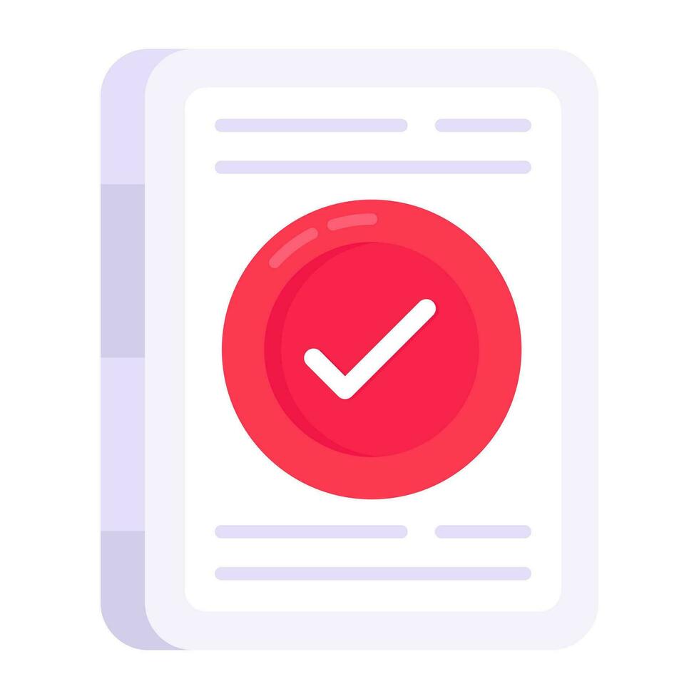 Modem design icon of verified file vector