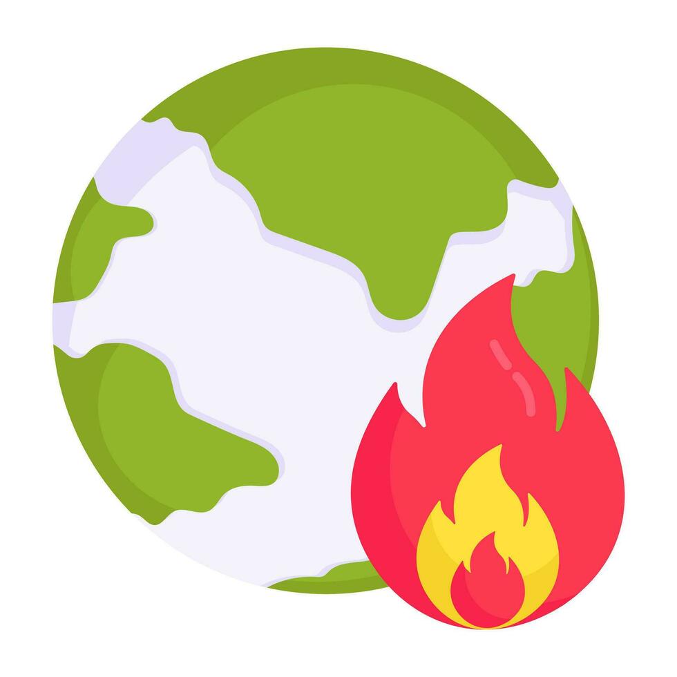 An icon design of global warming vector