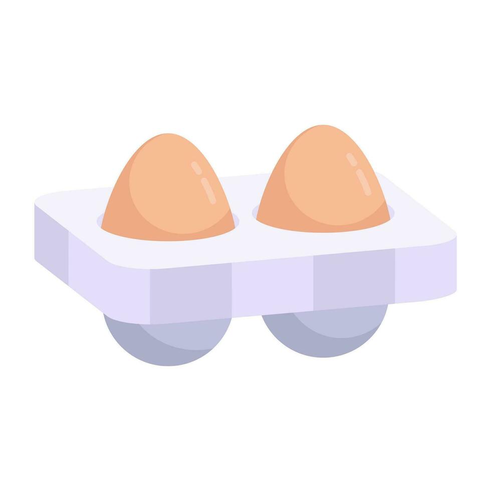 Modern design icon of egg tray vector