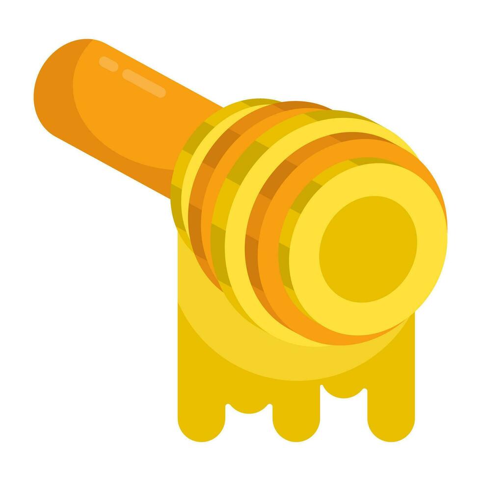 Creative design icon of honey dipper vector