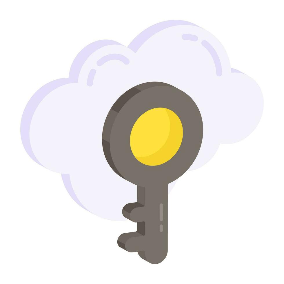 Editable design icon of cloud access vector