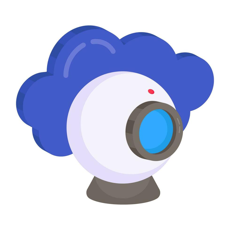 Editable design icon of cloud camera vector