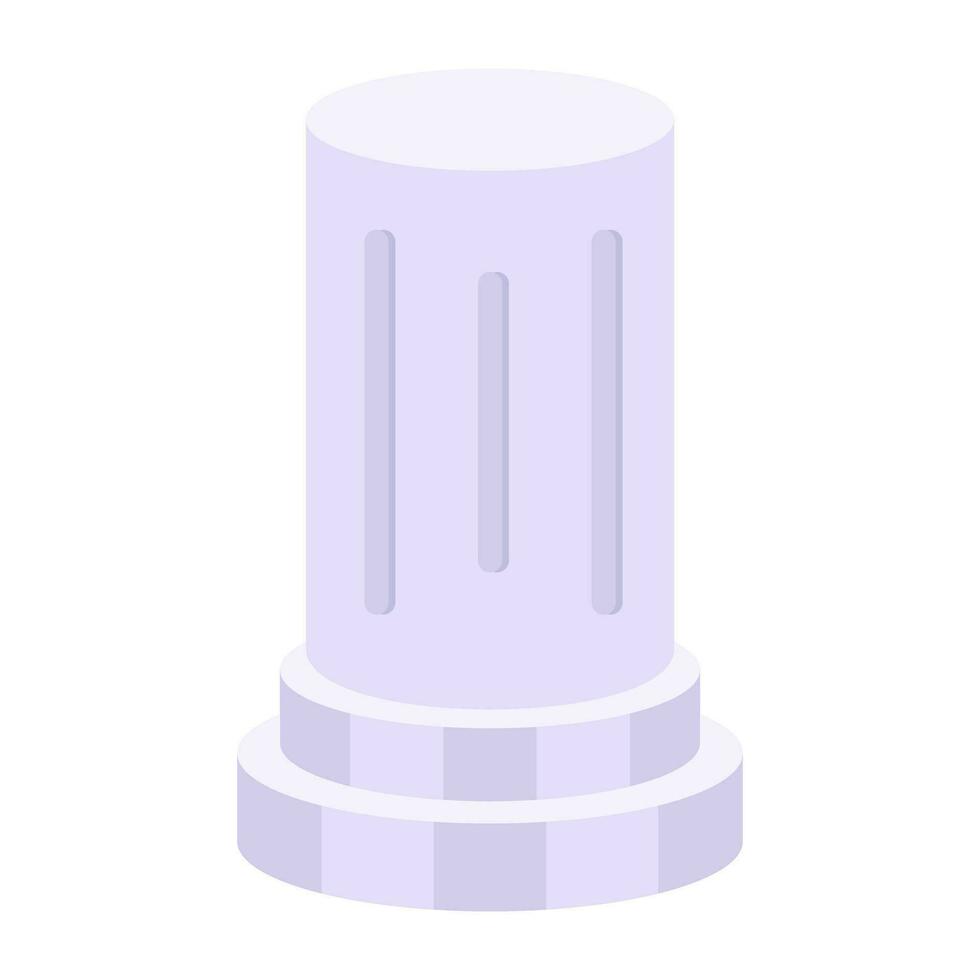 icono de diseño perfecto de columna griega vector