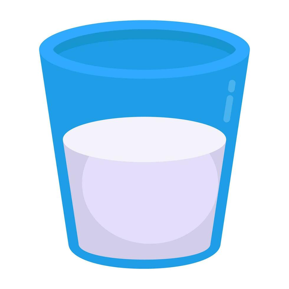 An icon design of milk glass vector