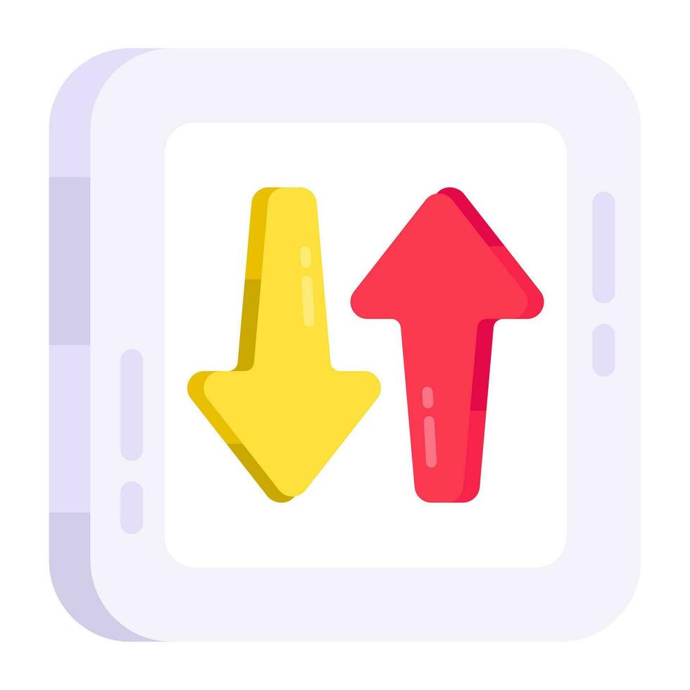 Opposite direction arrows icon, editable vector