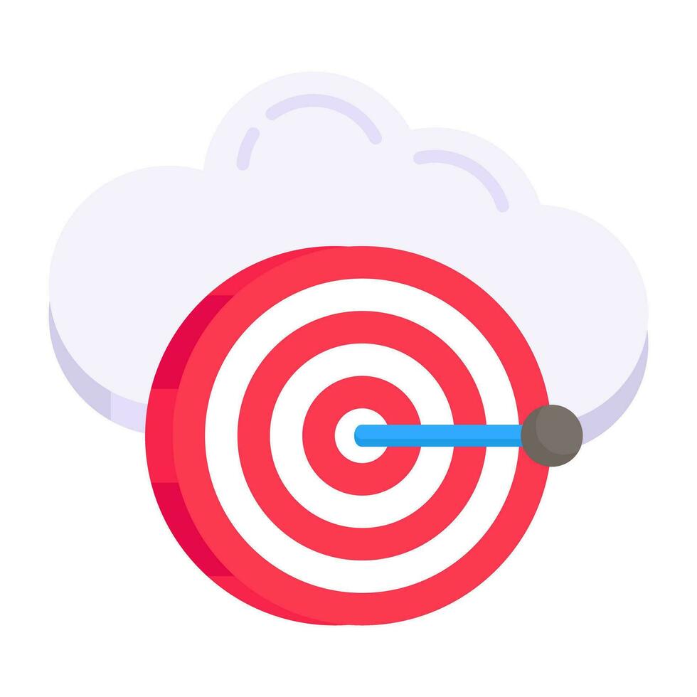 An icon design of cloud target vector