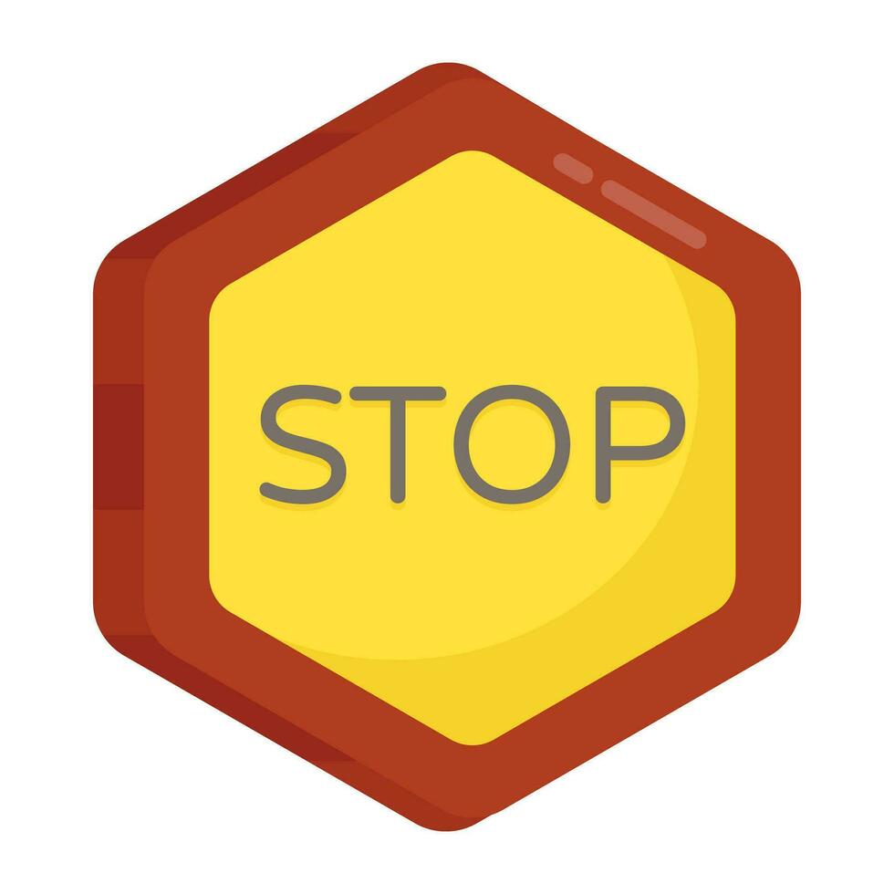 An icon design of stop sign vector