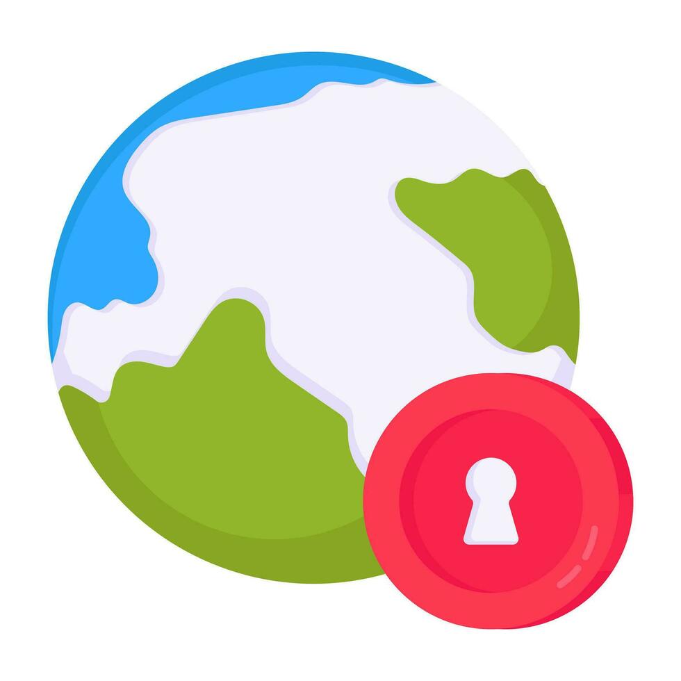 Modern design icon of global security vector