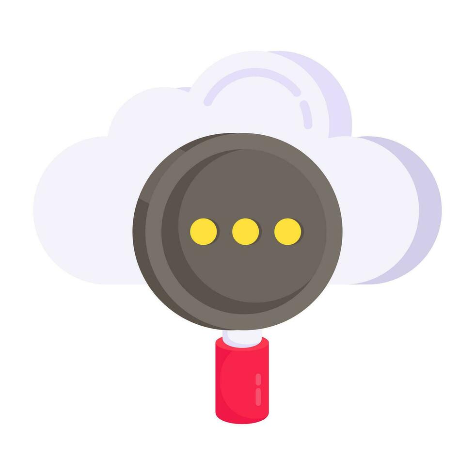 Modern design icon of search cloud chatting vector