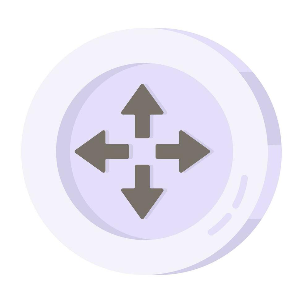 un único diseño icono de rotonda vector
