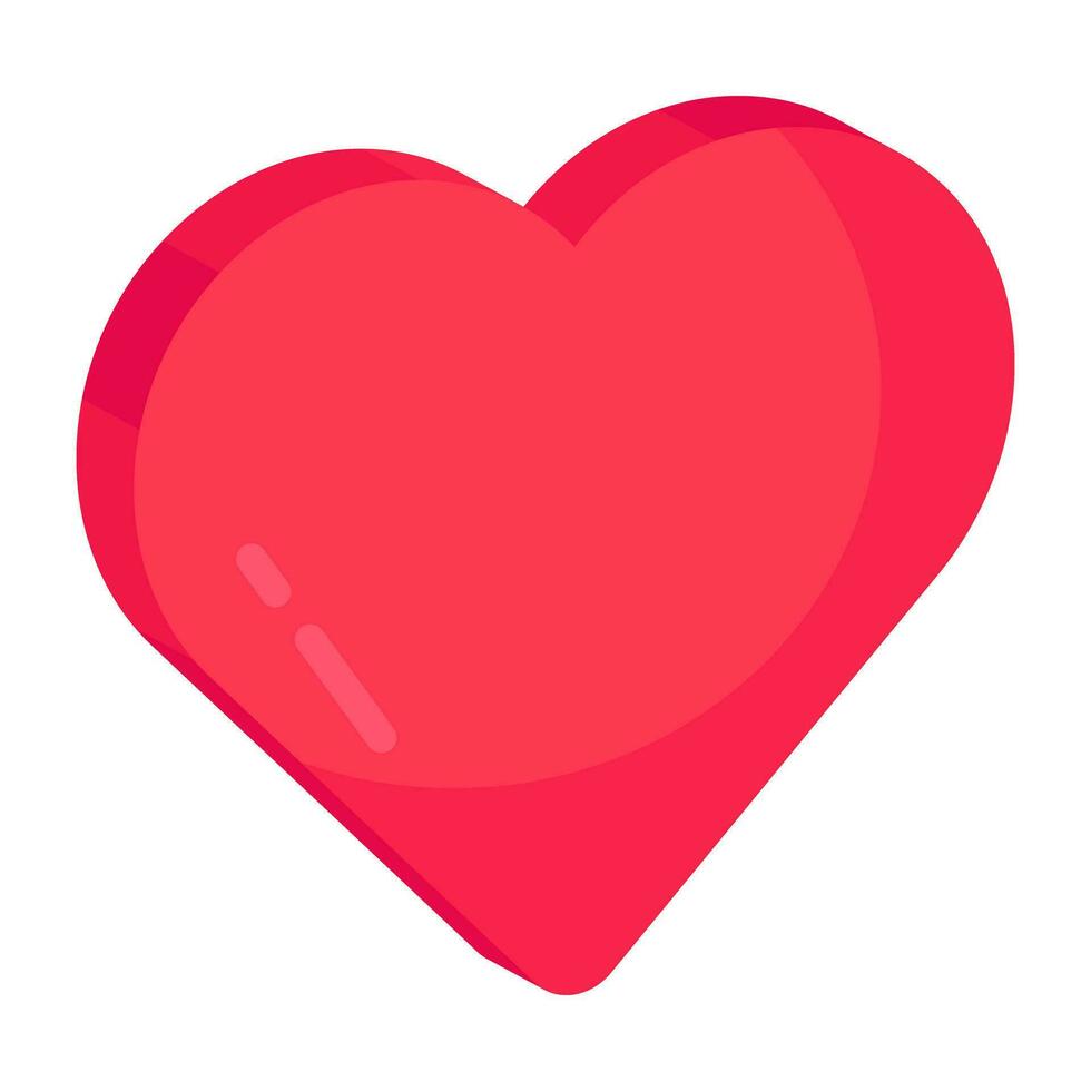 Vector design of heart, flat icon