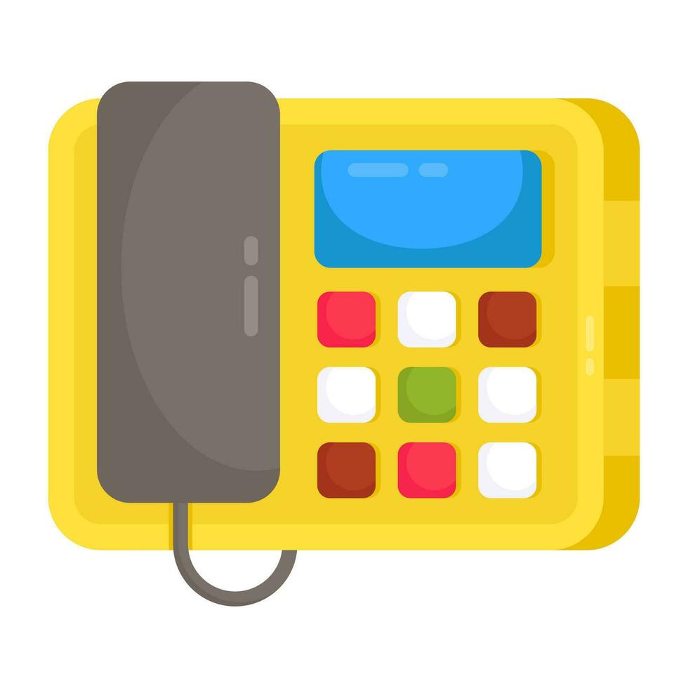 A premium download icon of landline vector