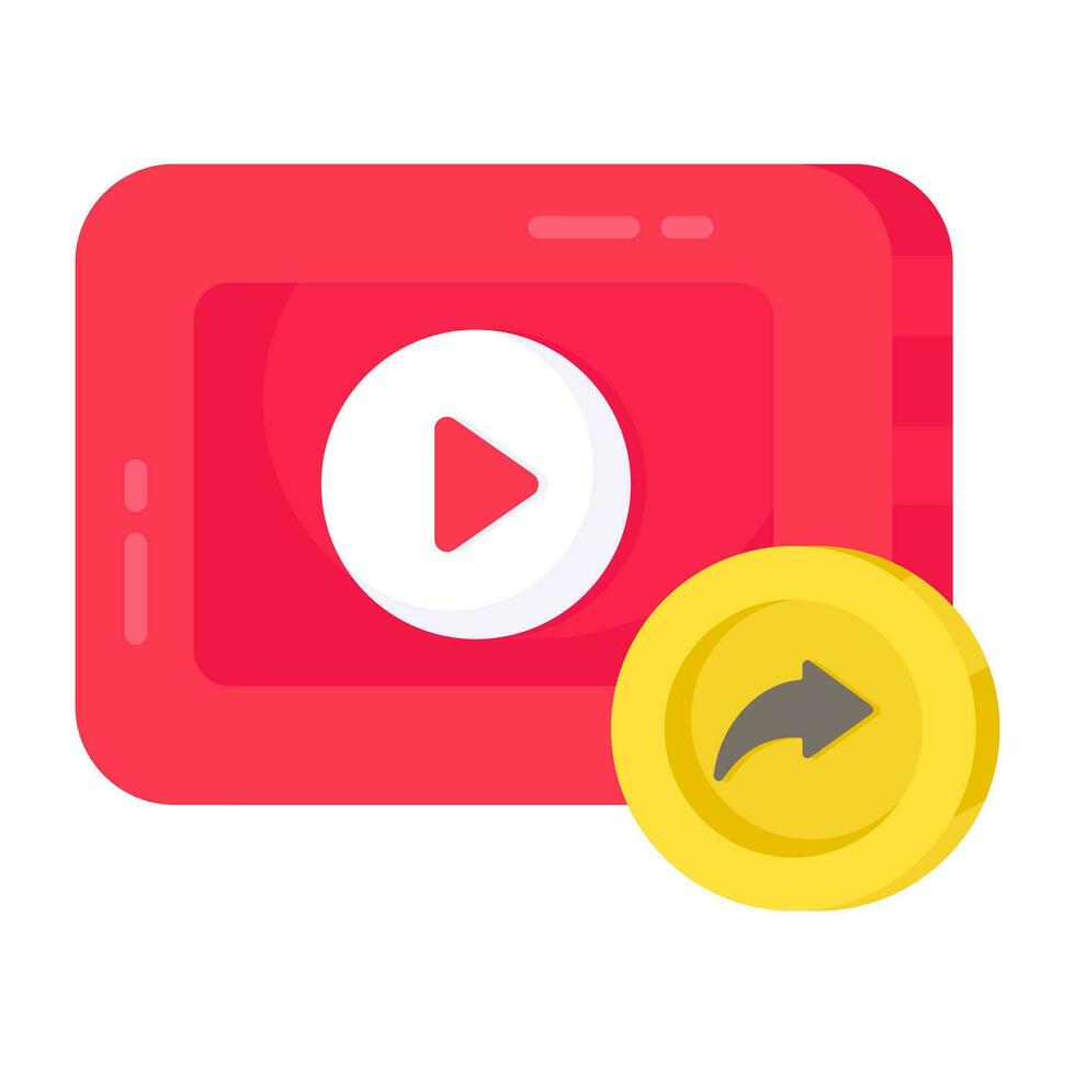 un icono diseño de enviar vídeo vector