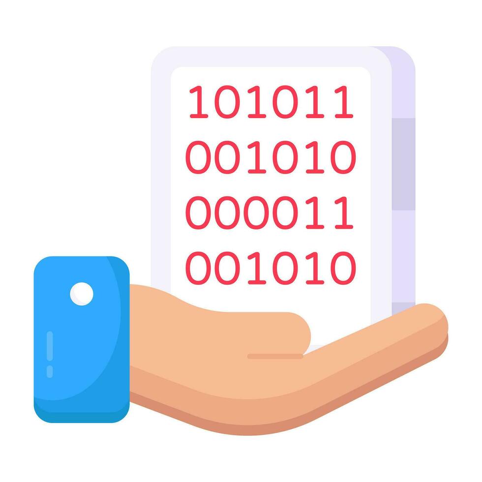 An icon design of binary file vector