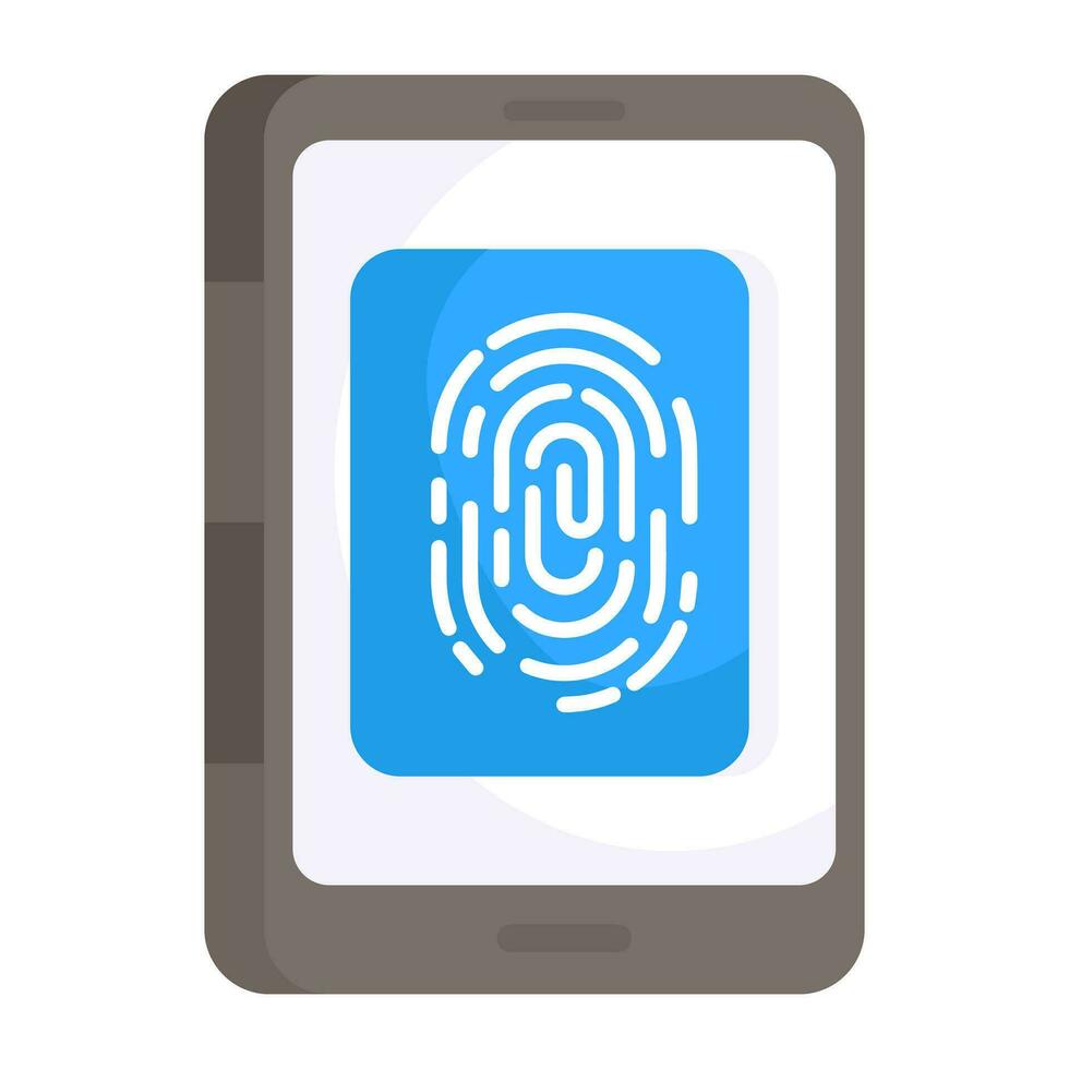An icon design of mobile fingerprint vector