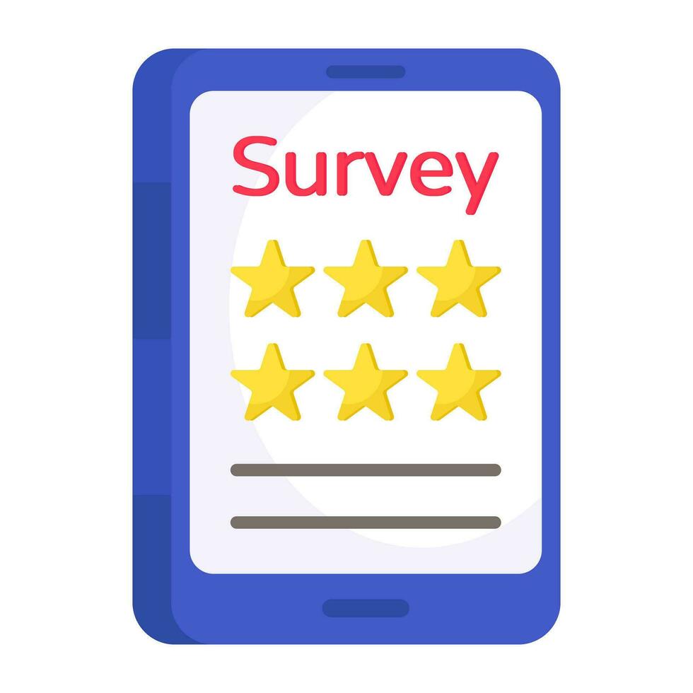 Premium download icon of mobile survey vector