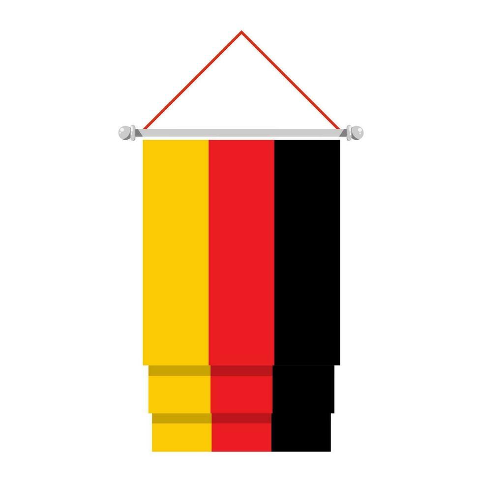 National flag of Germany in flat style isolated on white background, vector illustration