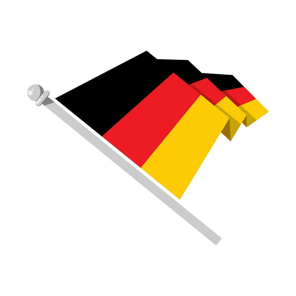 nacional bandera de Alemania en plano estilo aislado en blanco fondo, vector ilustración