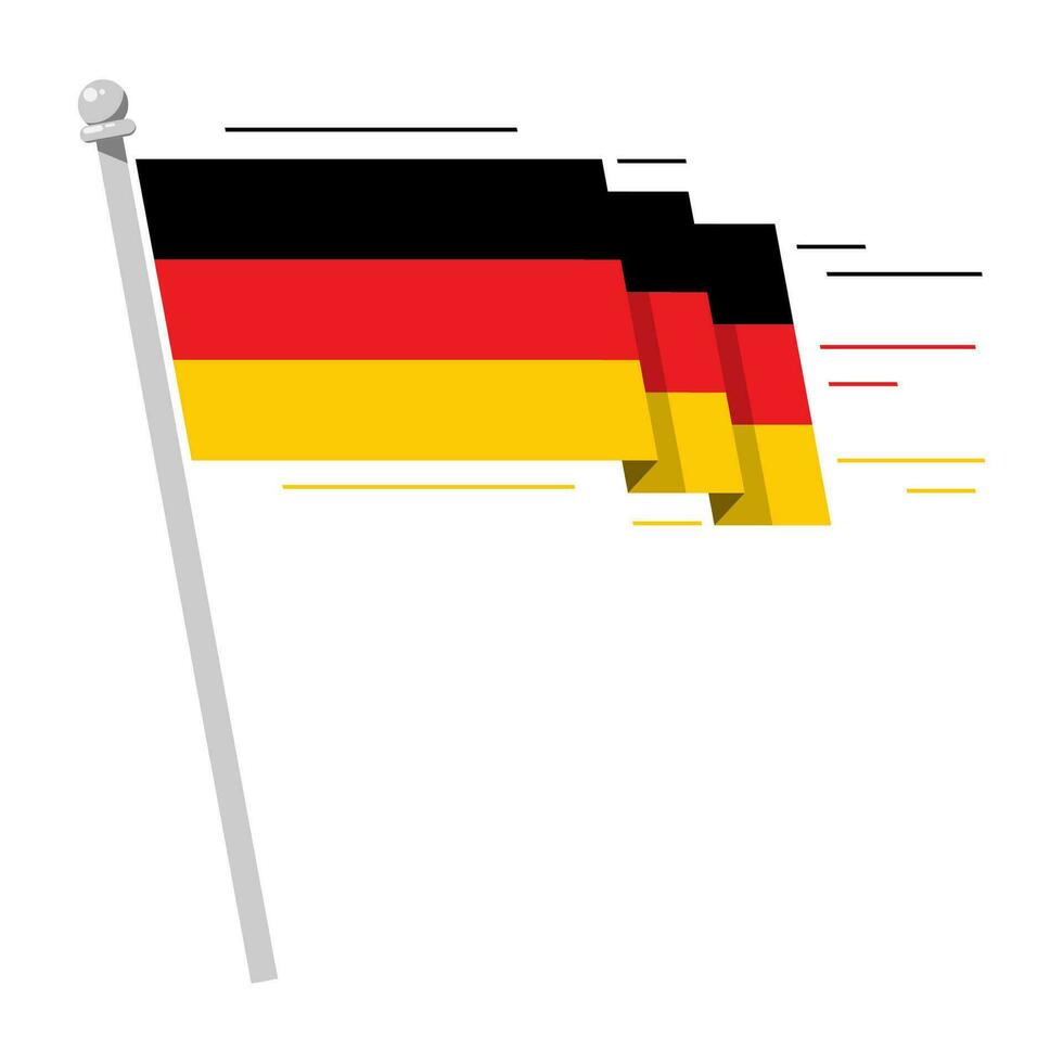 nacional bandera de Alemania en plano estilo aislado en blanco fondo, vector ilustración