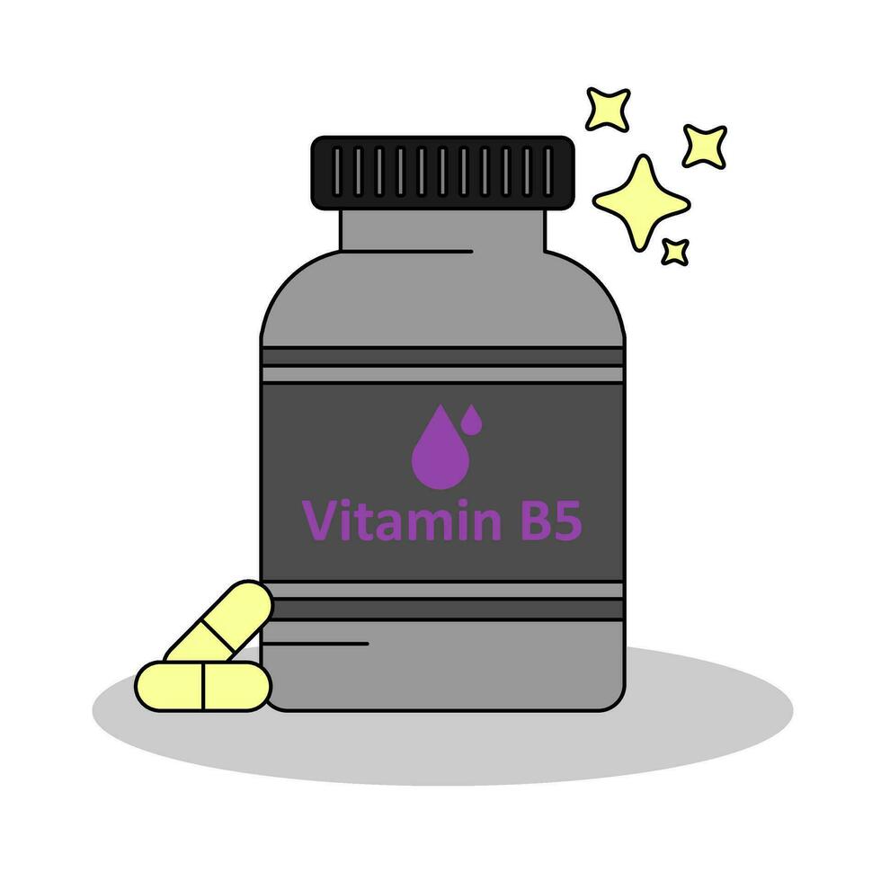 un botella de multivitamina suplemento , cápsula y pastillas para nutrición, plano diseño vector y ilustración