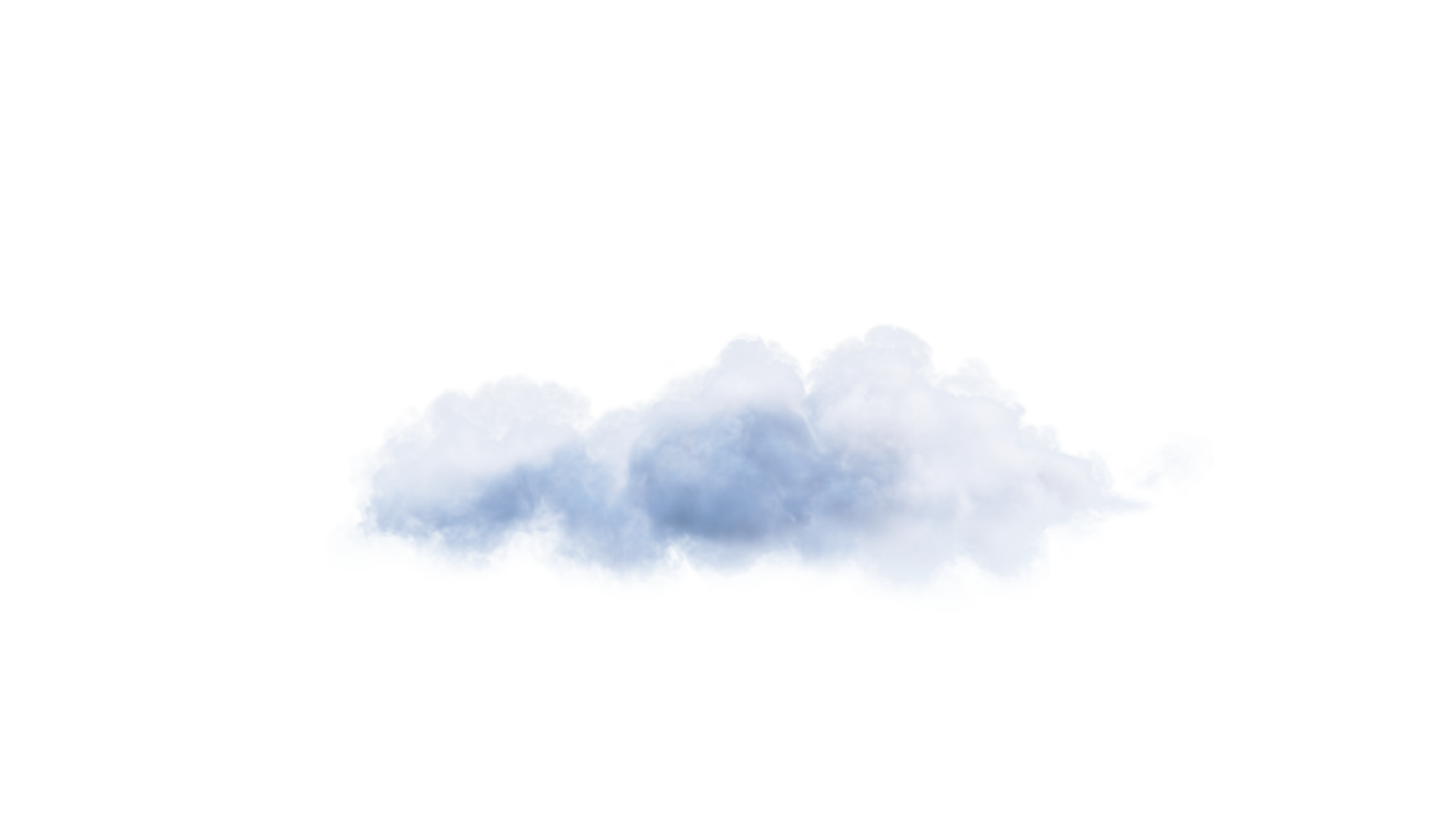 White Clouds PNG Alpha. 3d illustration