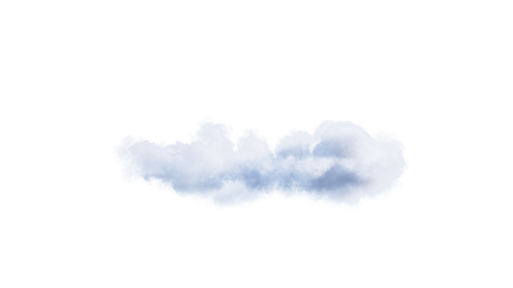 White Clouds PNG Alpha. 3d illustration