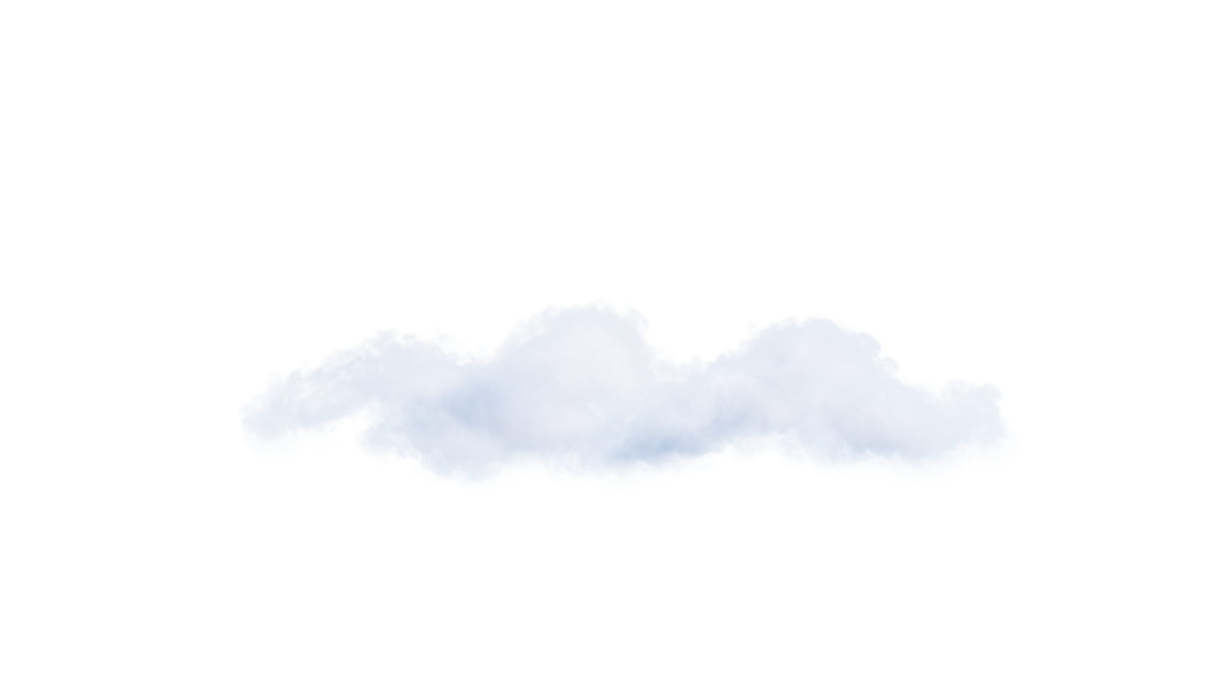 White Clouds PNG Alpha. 3d illustration