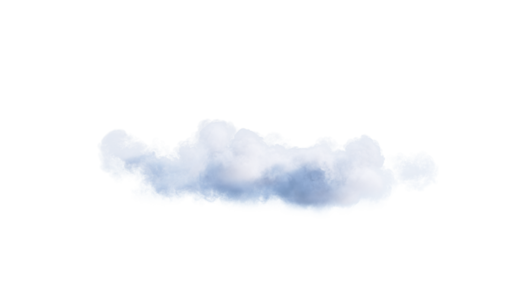 White Clouds PNG Alpha. 3d illustration