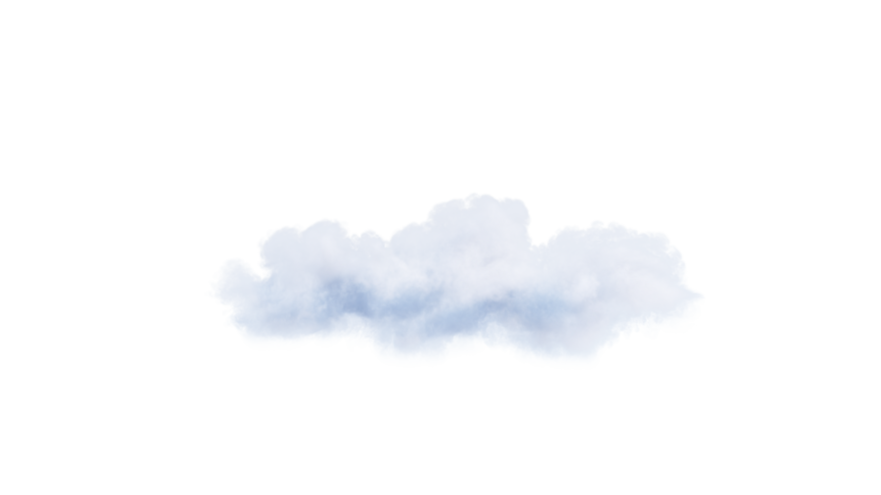 White Clouds PNG Alpha. 3d illustration