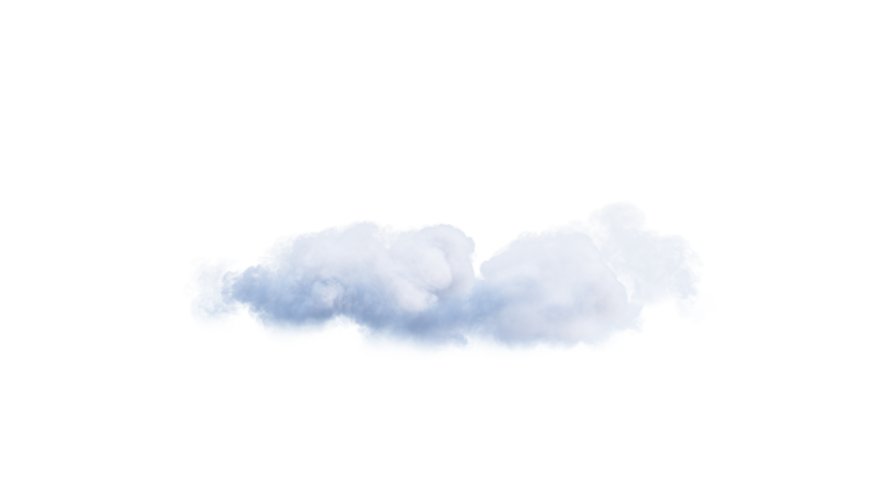 White Clouds PNG Alpha. 3d illustration