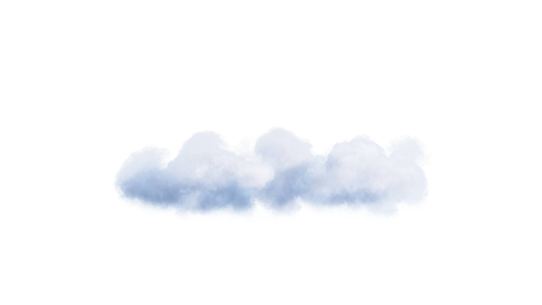 White Clouds PNG Alpha. 3d illustration