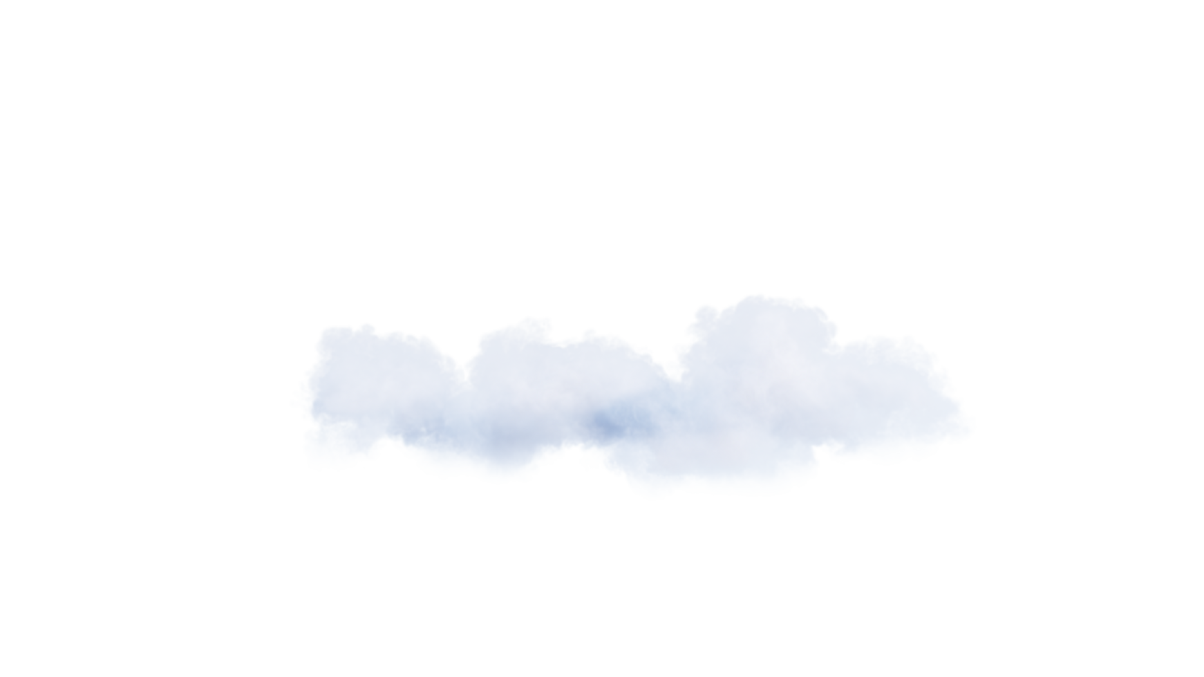 White Clouds PNG Alpha. 3d illustration