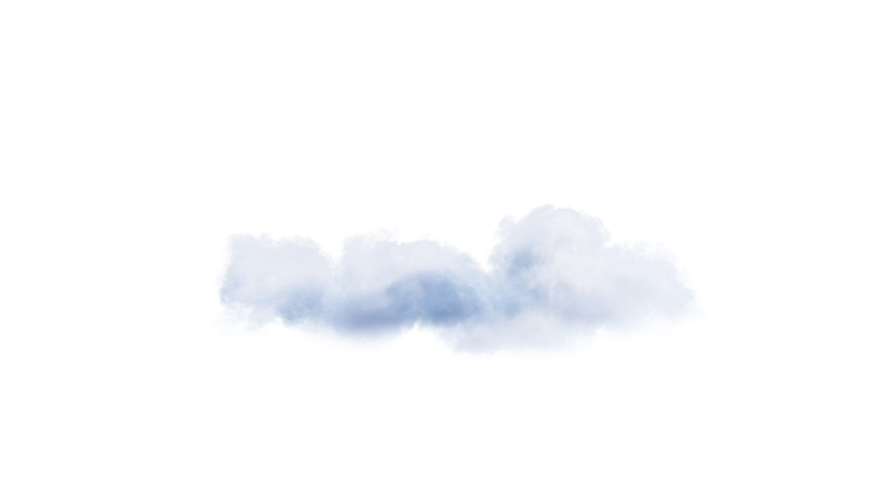 White Clouds PNG Alpha. 3d illustration