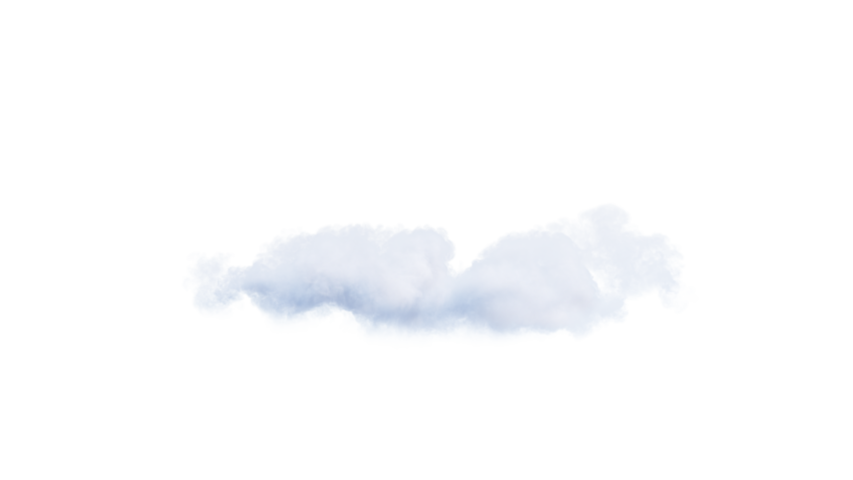 White Clouds PNG Alpha. 3d illustration
