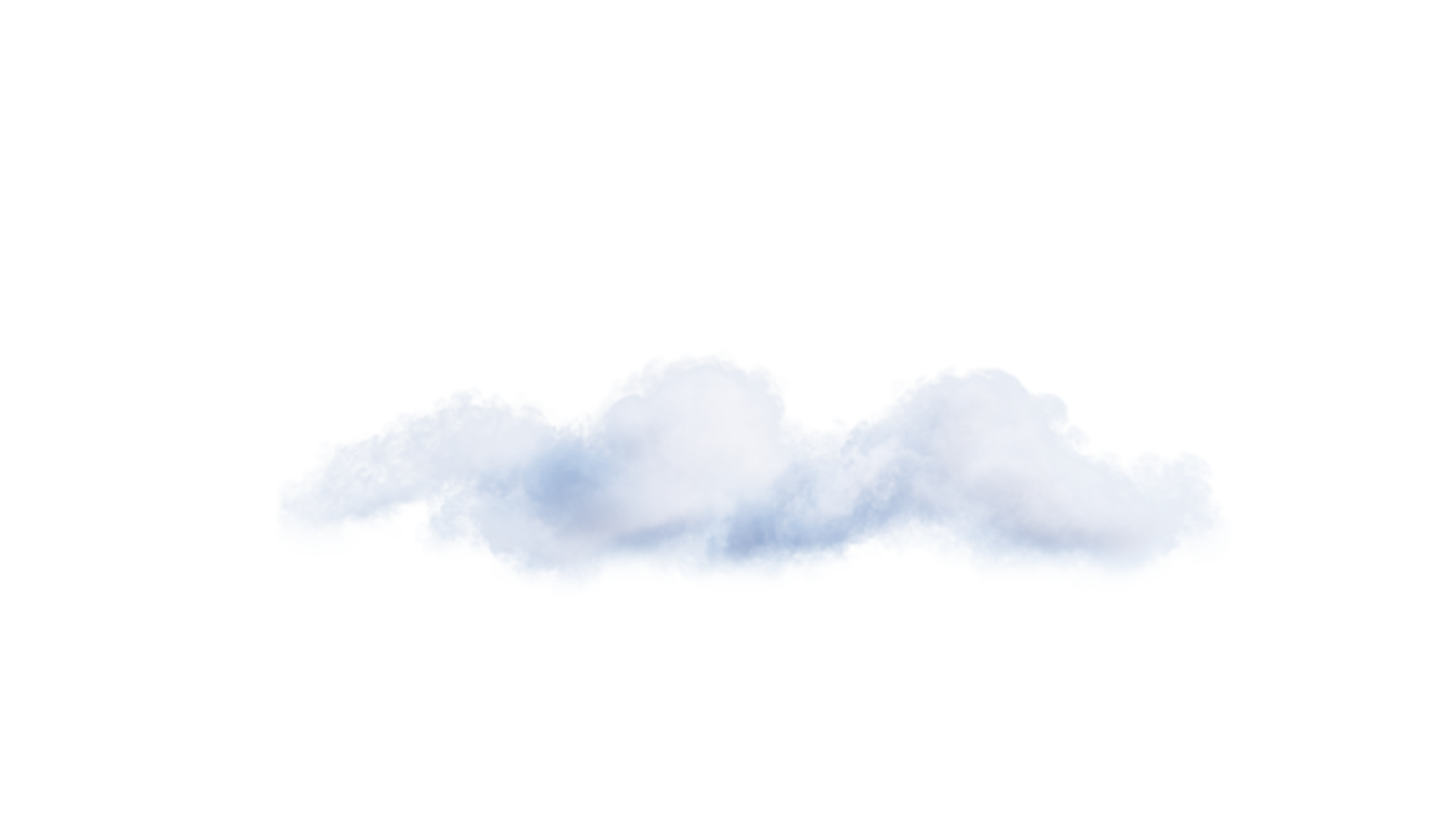 White Clouds PNG Alpha. 3d illustration